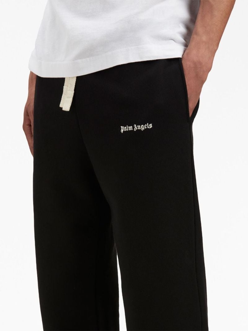 Black Logo-embroidered Cotton Track Pants