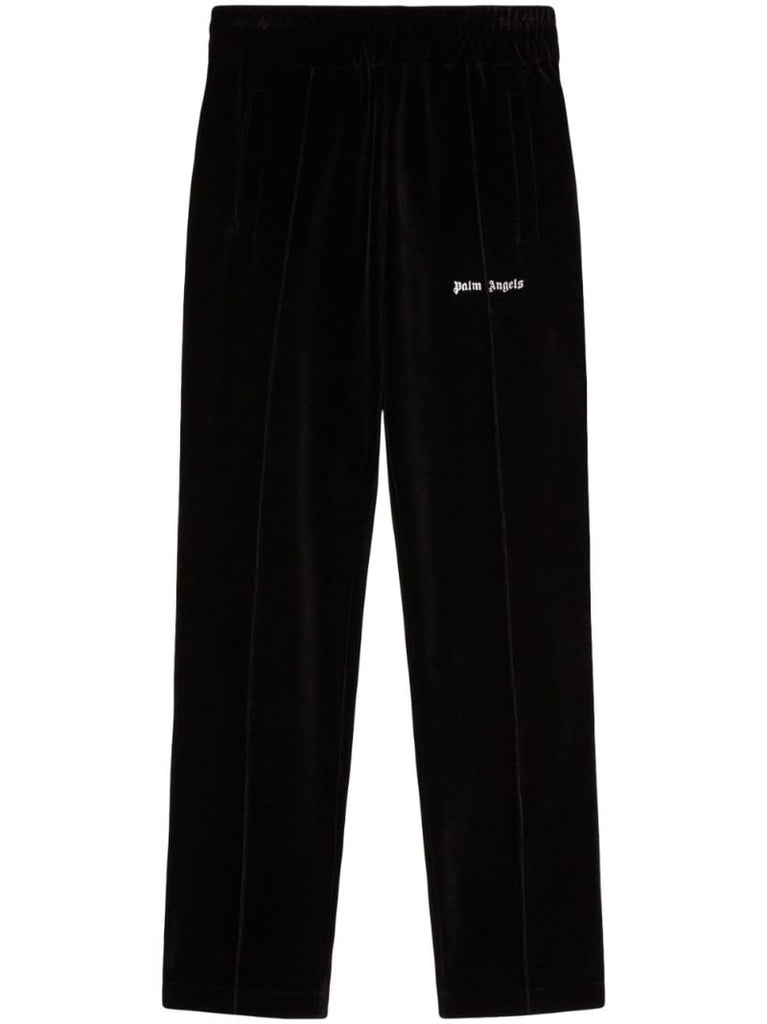 Black Velvet Track Pants
