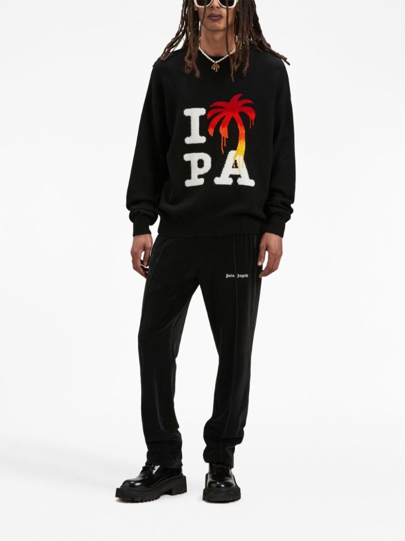 Black Velvet Track Pants