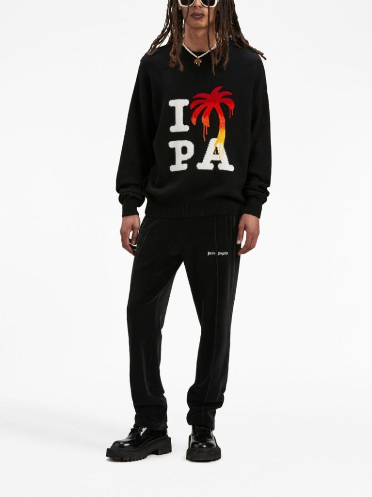 Black Velvet Track Pants