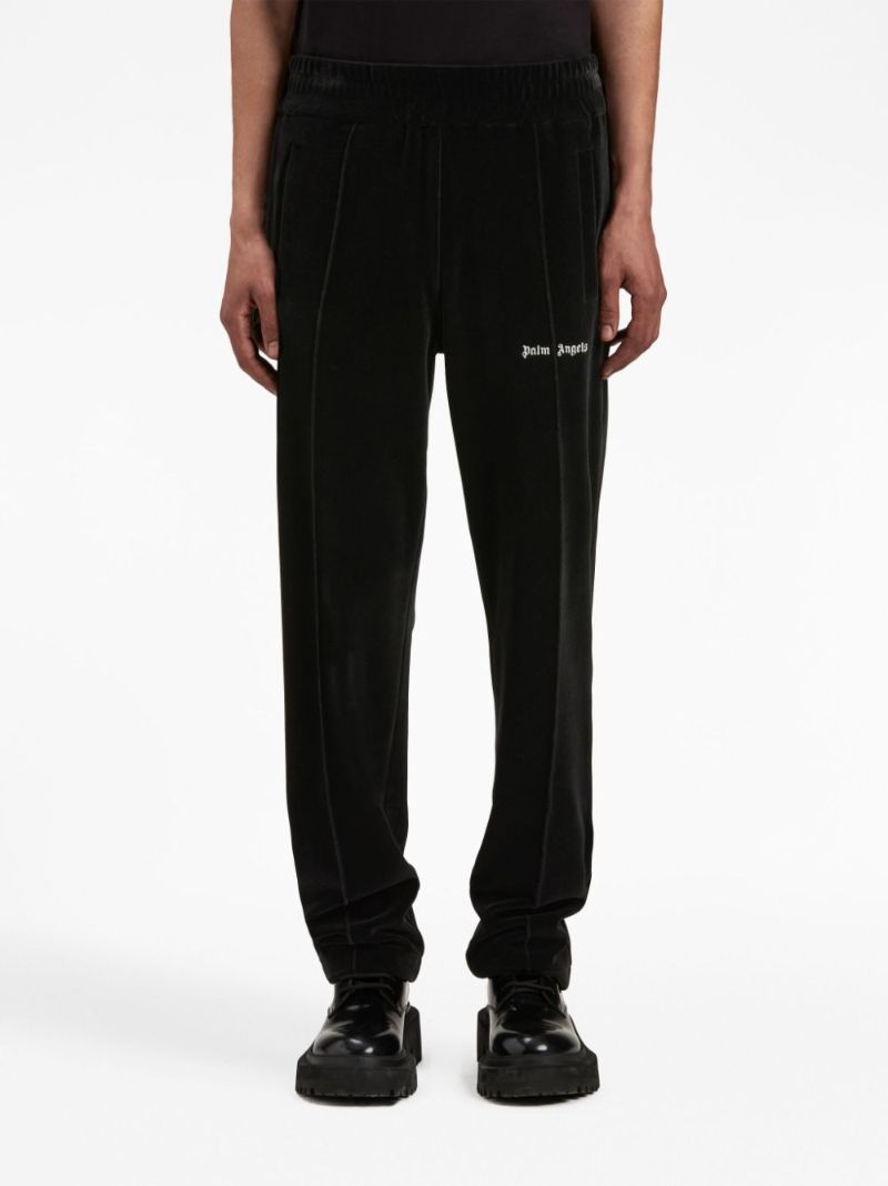 Black Velvet Track Pants
