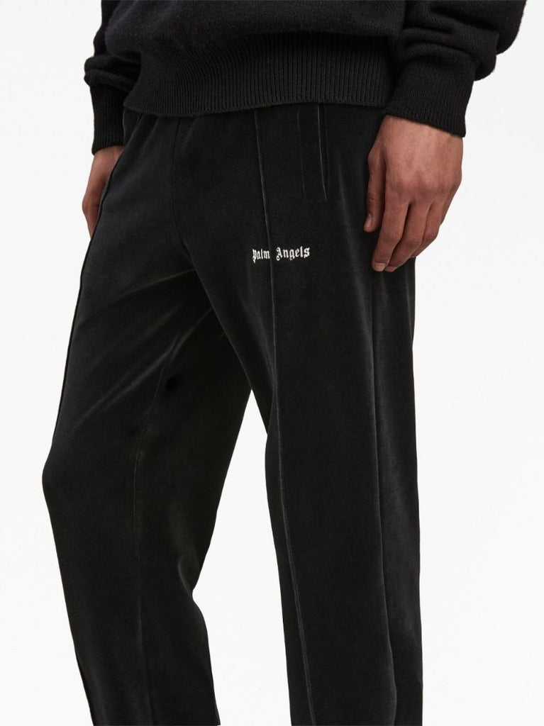 Black Velvet Track Pants