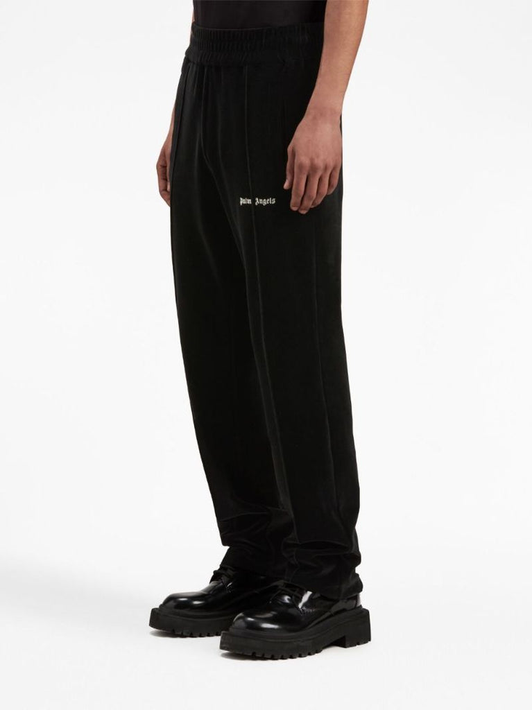 Black Velvet Track Pants