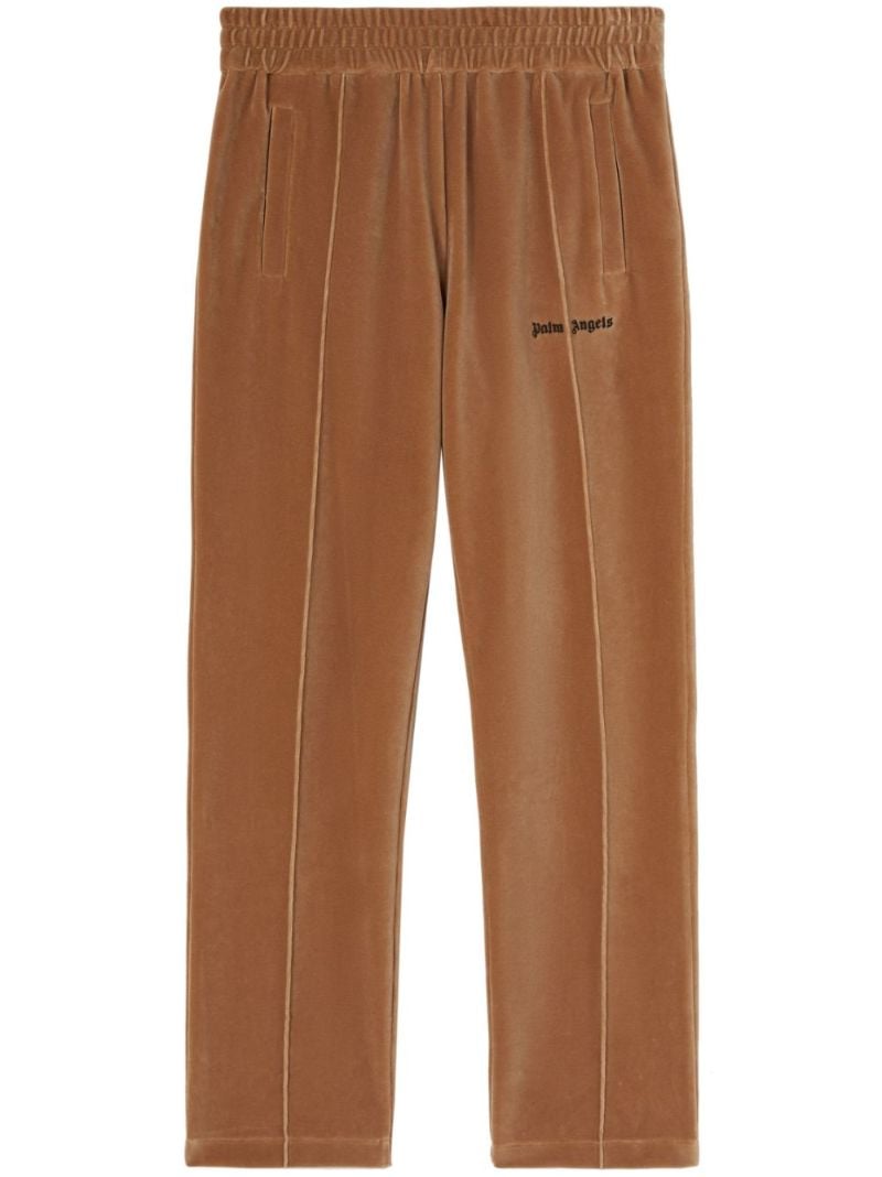 Brown Velvet Track Pants
