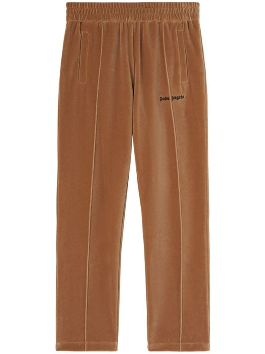 Brown Velvet Track Pants