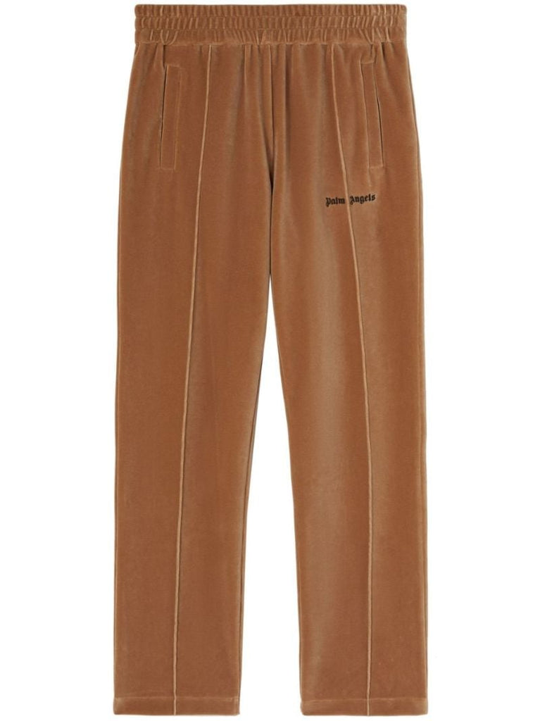 Brown Velvet Track Pants