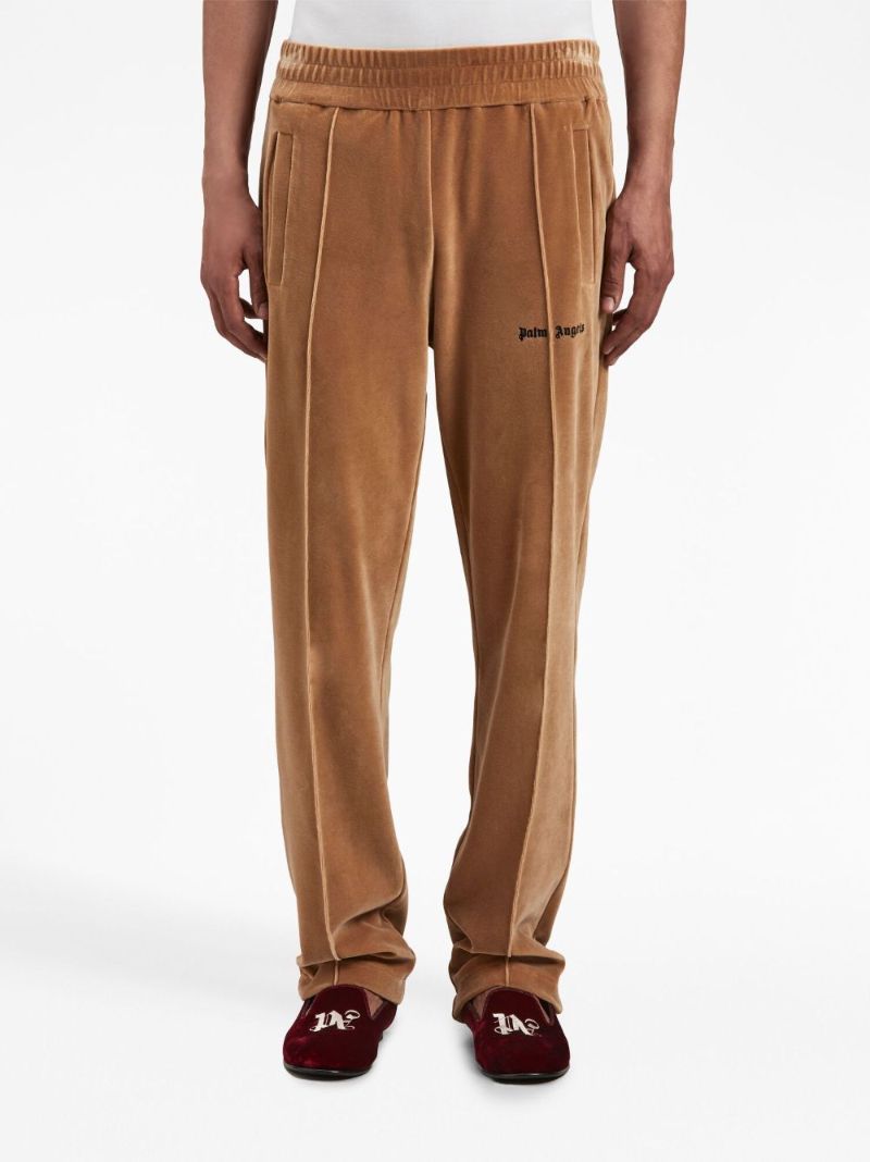 Brown Velvet Track Pants