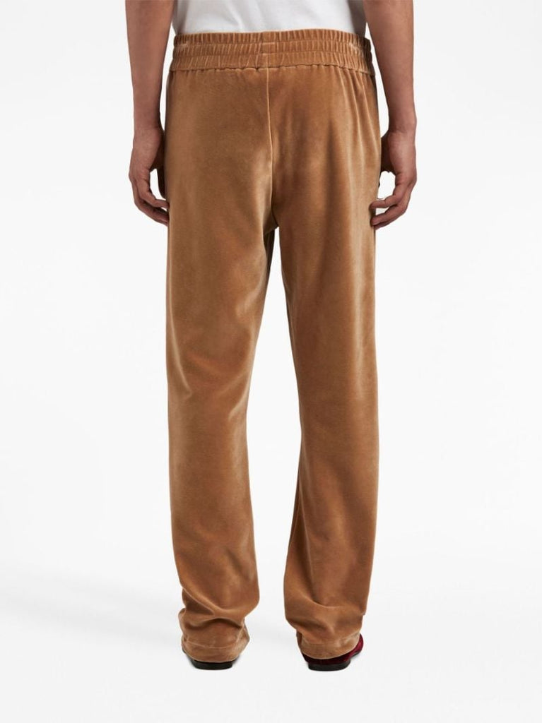 Brown Velvet Track Pants
