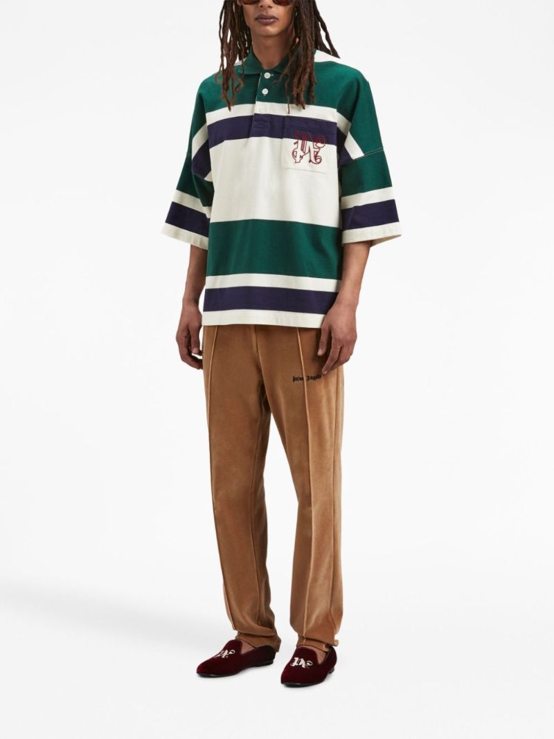 Brown Velvet Track Pants