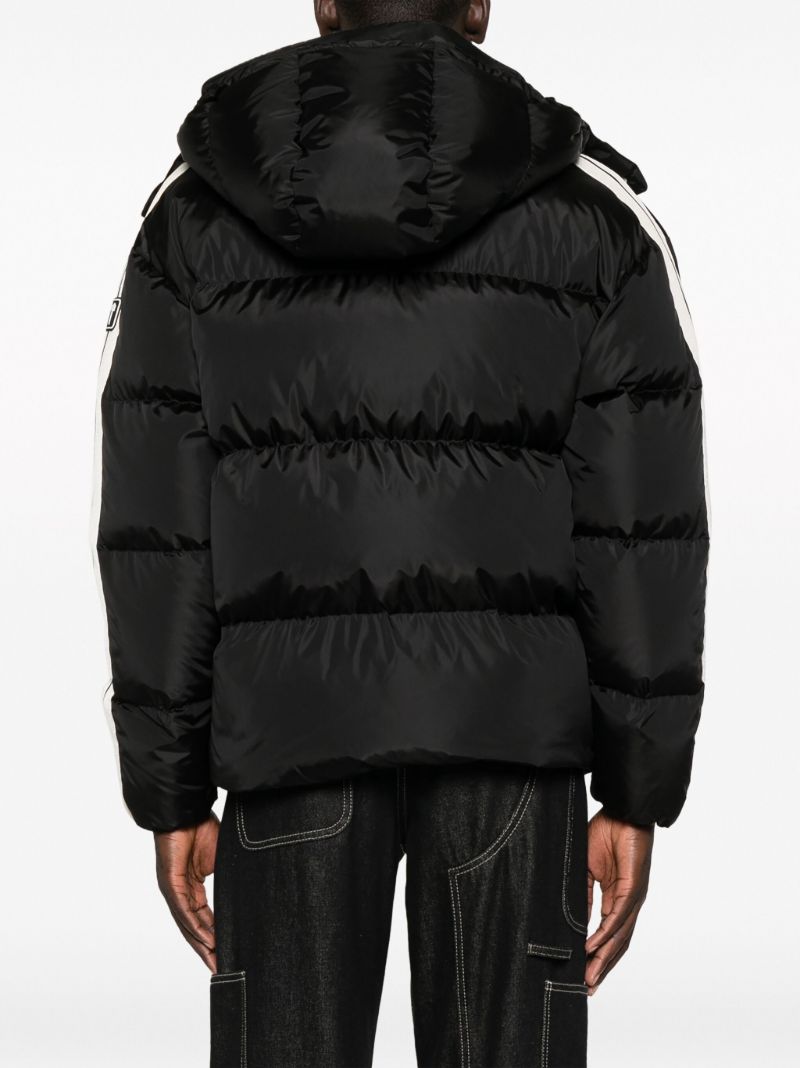 Black Logo-print Puffer Jacket
