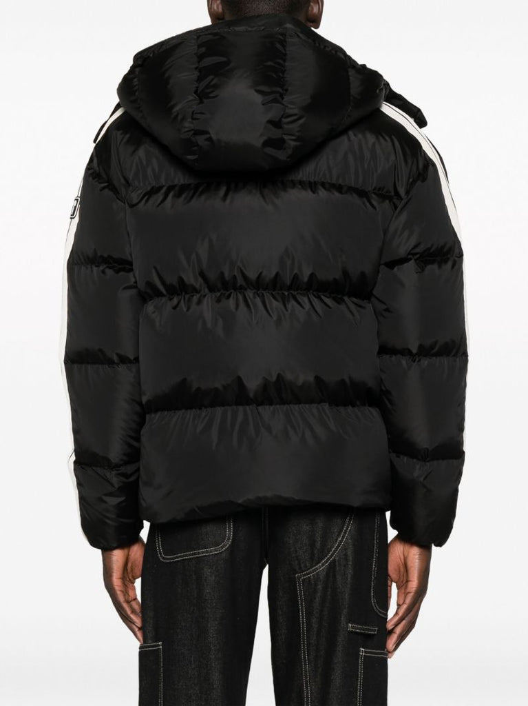Black Logo-print Puffer Jacket