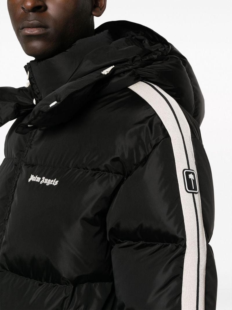 Black Logo-print Puffer Jacket