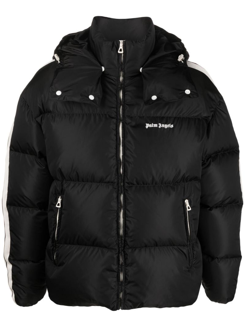 Black Logo-print Puffer Jacket