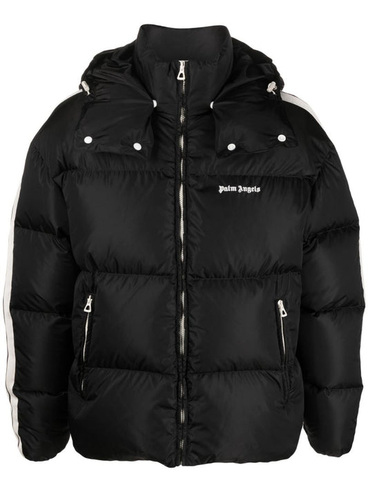 Black Logo-print Puffer Jacket