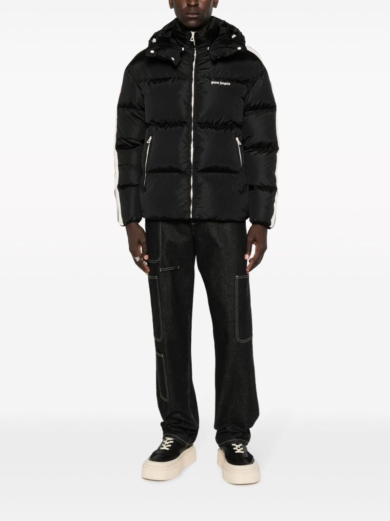 Black Logo-print Puffer Jacket