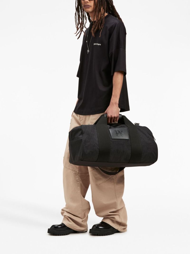 Black Logo Patch Holdall Bag