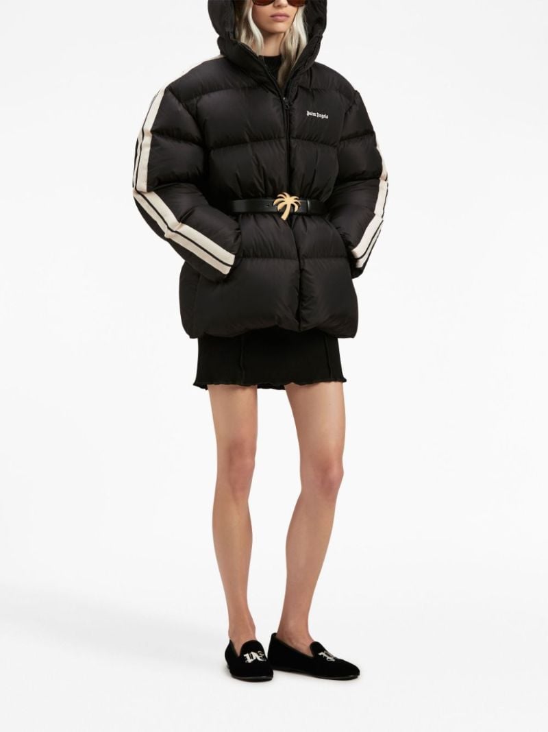 Black Logo-embroidered Quilted Jacket