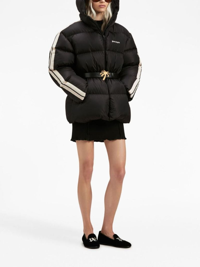 Black Logo-embroidered Quilted Jacket