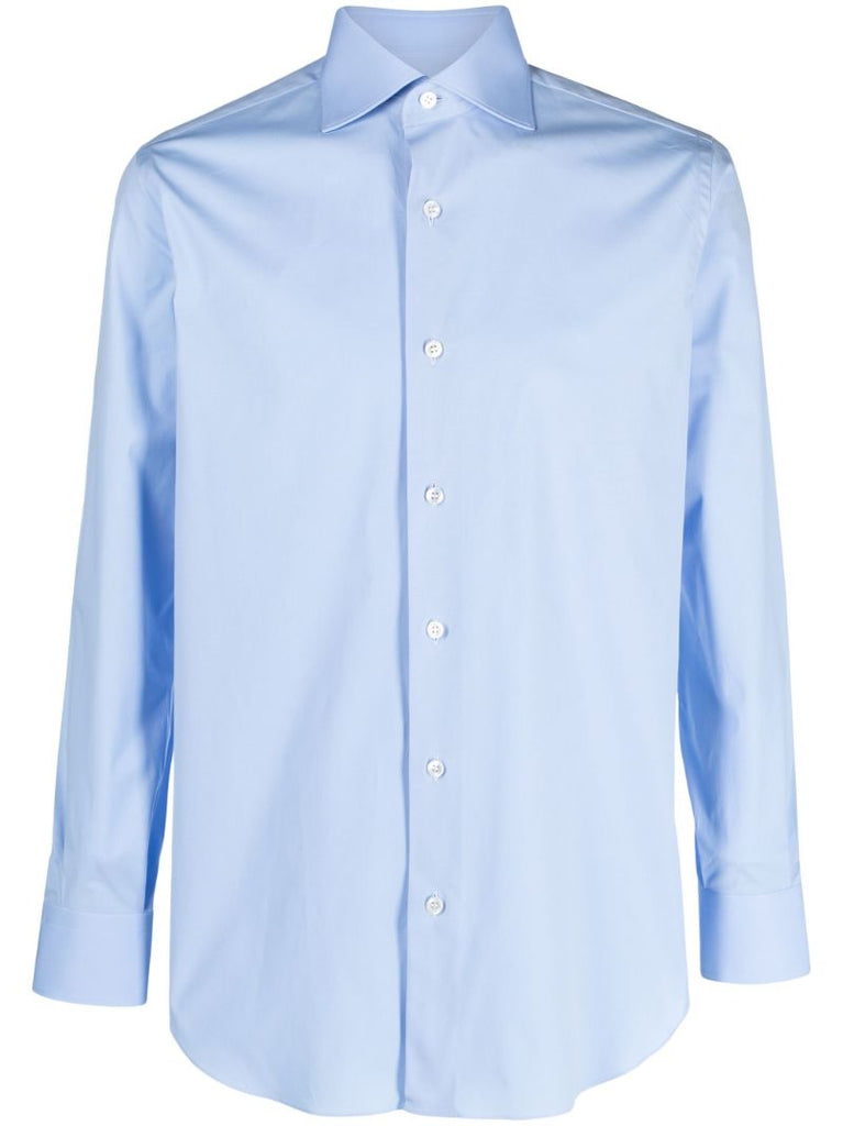 Blue Stretch-cotton Shirt