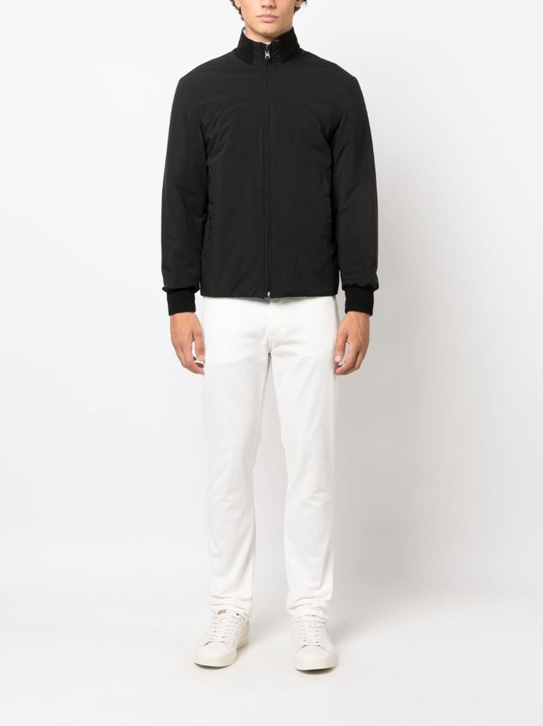 Black Zipped Hooded Coat