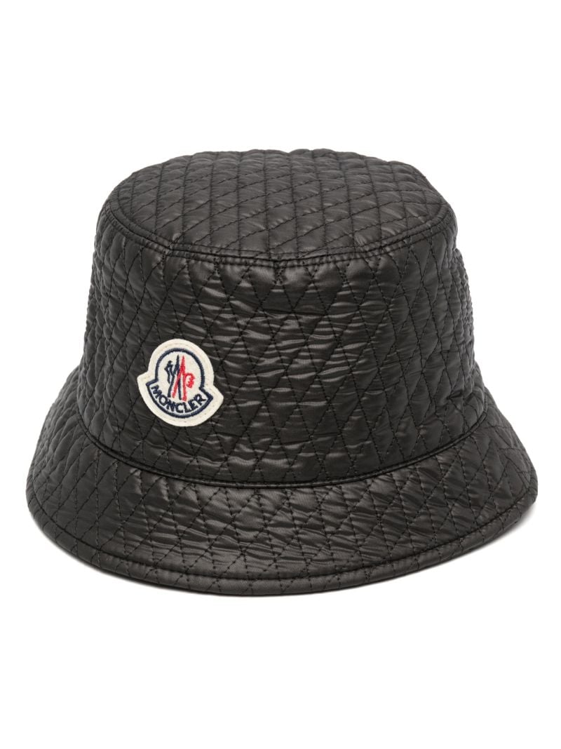 Black Quilted Bucket Hat