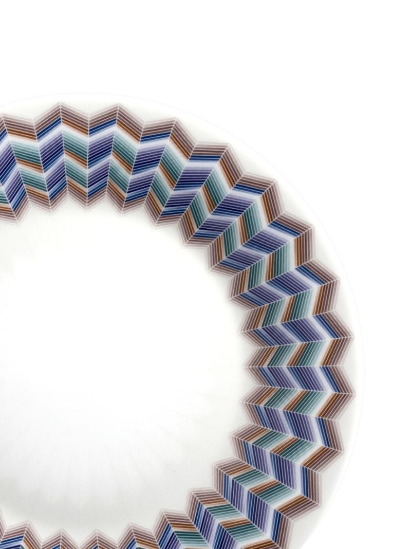 White Jarris Zig-zag Dessert Plate Set