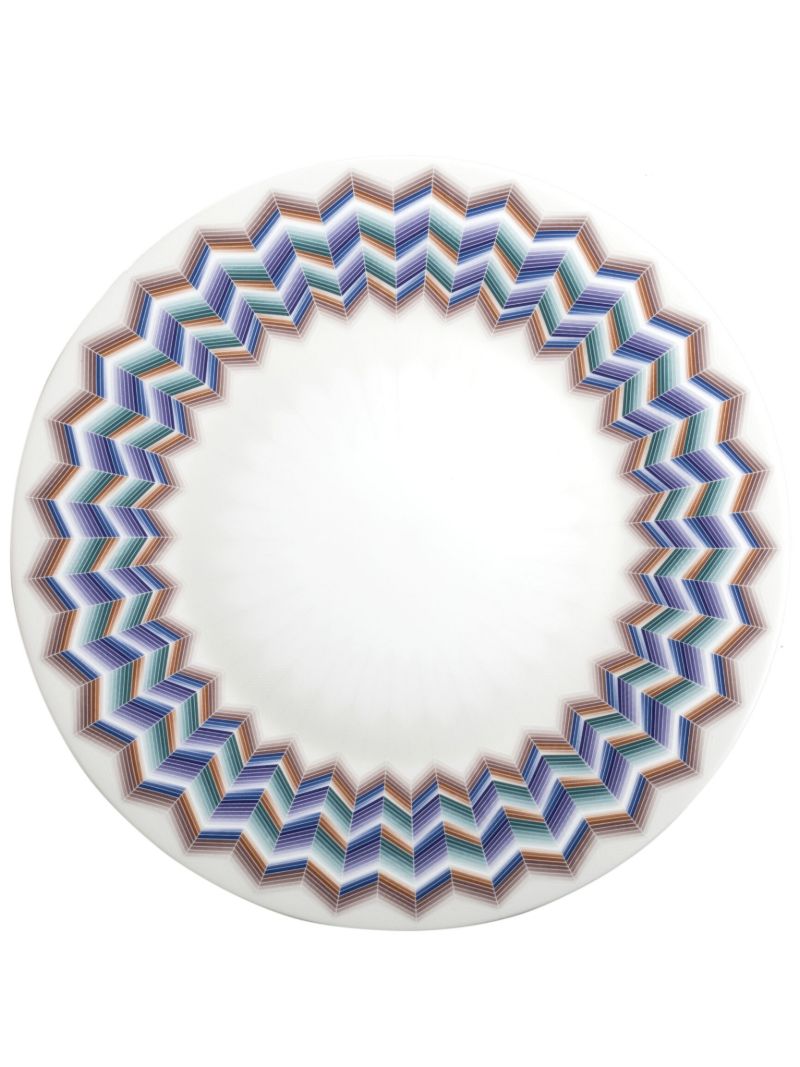 White Jarris Zig-zag Charger Plate