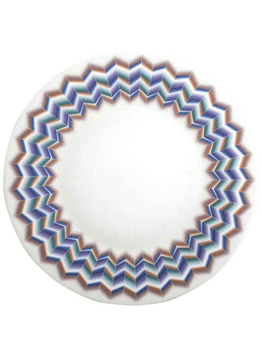 White Jarris Zig-zag Charger Plate