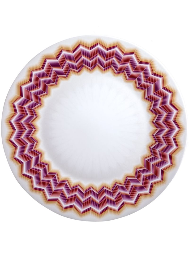 White Jarris Zig-zag Plate
