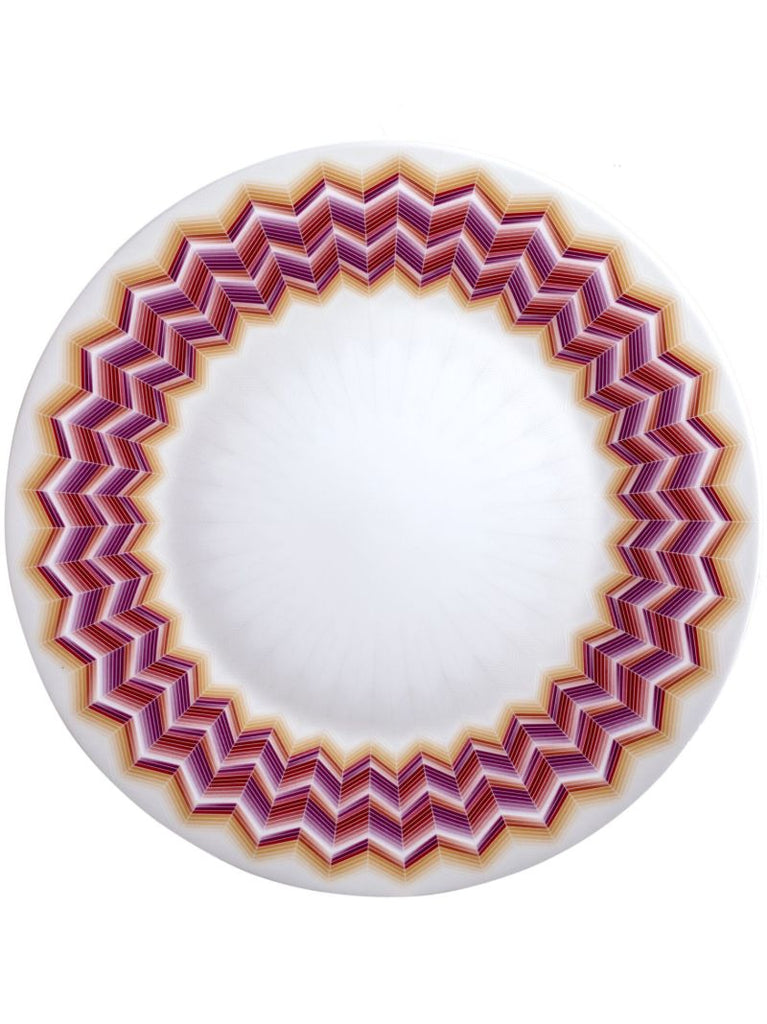 White Jarris Zig-zag Plate