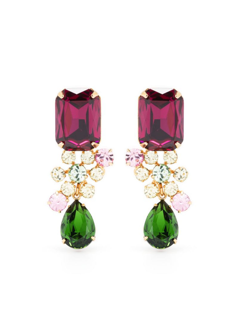 Gold-tone Eliza Crystal Drop Earrings