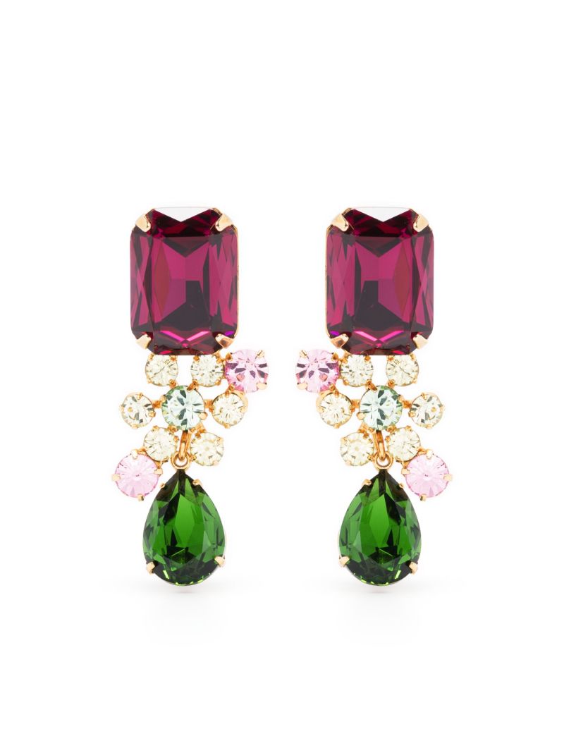 Gold-tone Eliza Crystal Drop Earrings