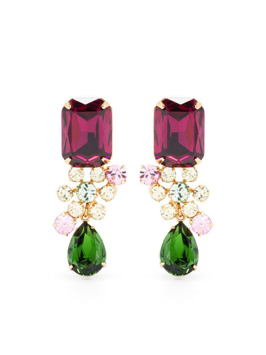 Gold-tone Eliza Crystal Drop Earrings