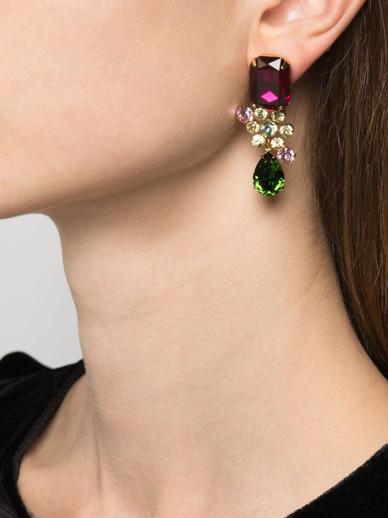 Gold-tone Eliza Crystal Drop Earrings