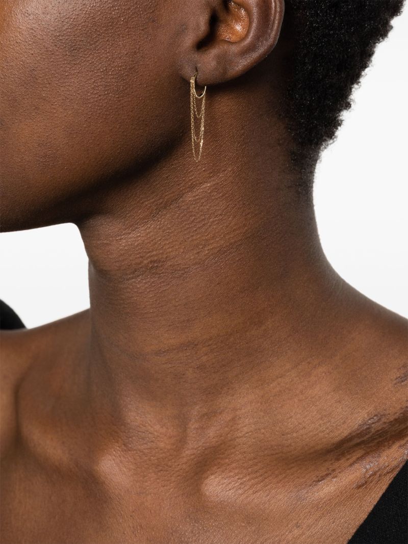 18k Yellow Gold Chain-link Drop Earring