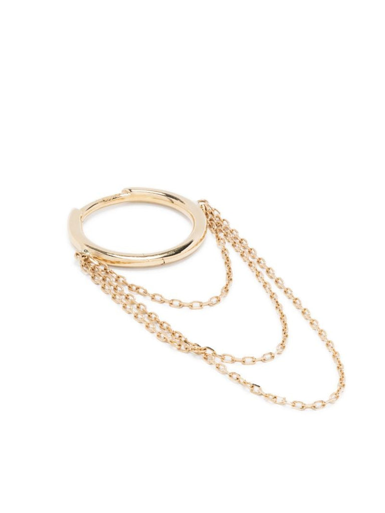 18k Yellow Gold Chain-link Drop Earring