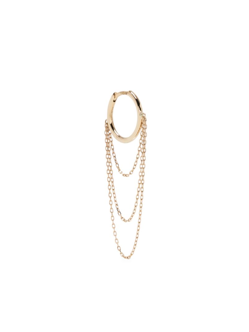 18k Yellow Gold Chain-link Drop Earring