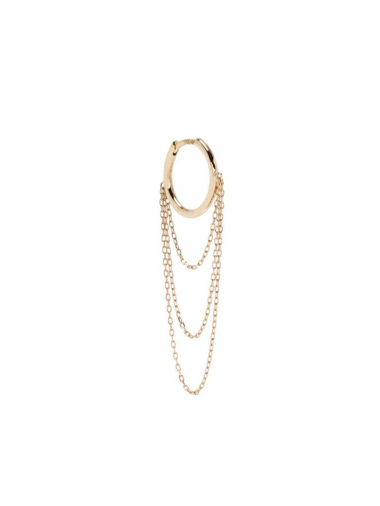 18k Yellow Gold Chain-link Drop Earring