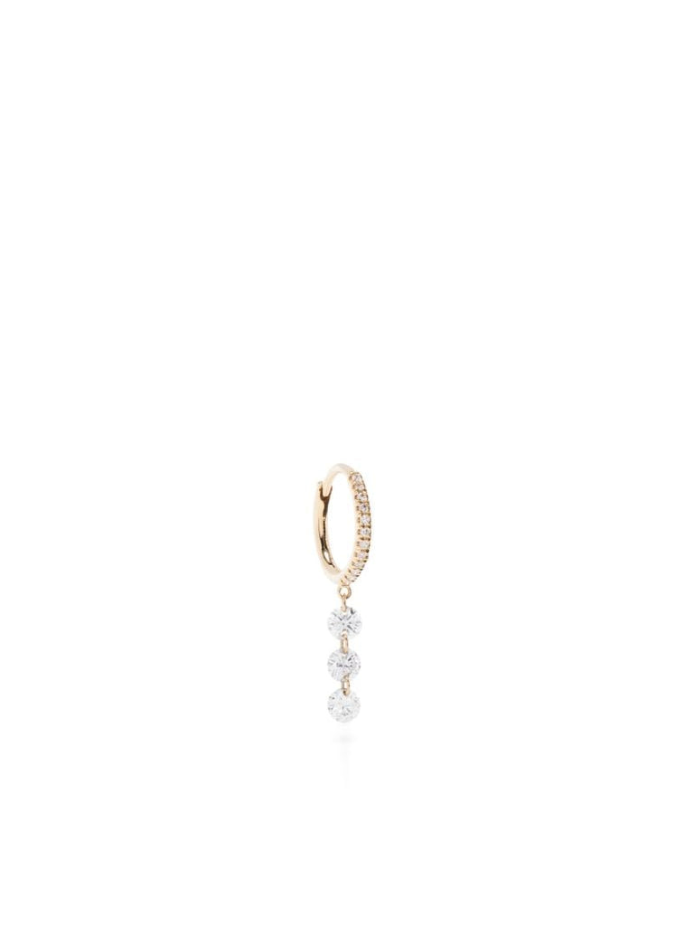 18k Yellow Gold Diamond Drop Earring