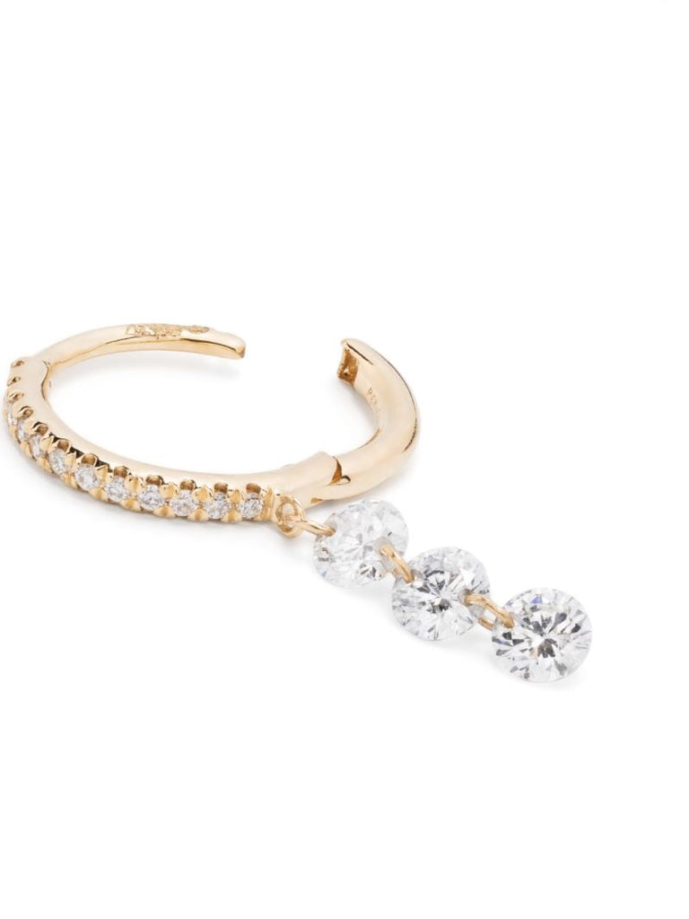 18k Yellow Gold Diamond Drop Earring