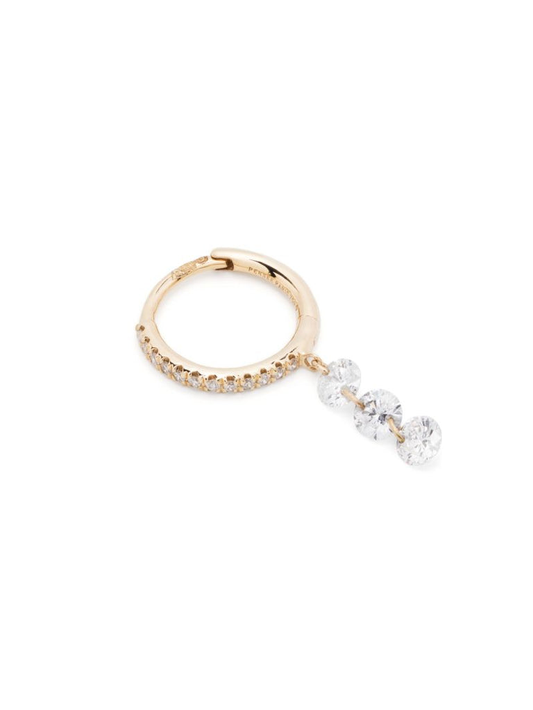 18k Yellow Gold Diamond Drop Earring