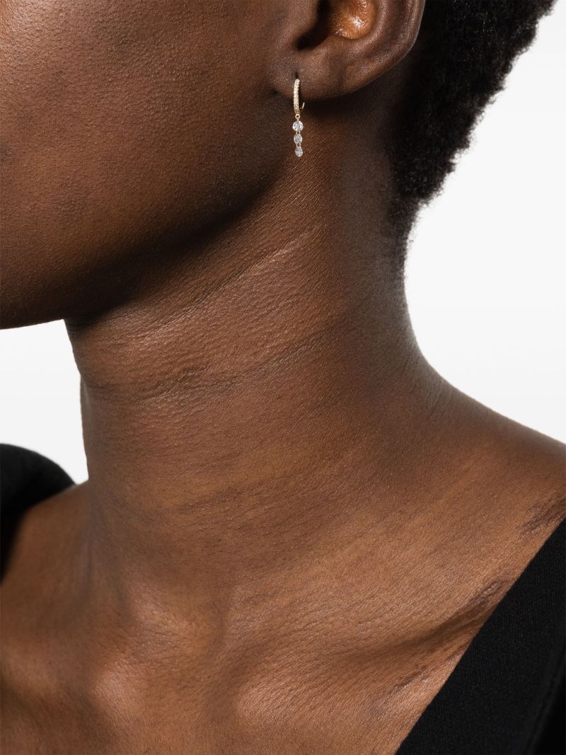 18k Yellow Gold Diamond Drop Earring