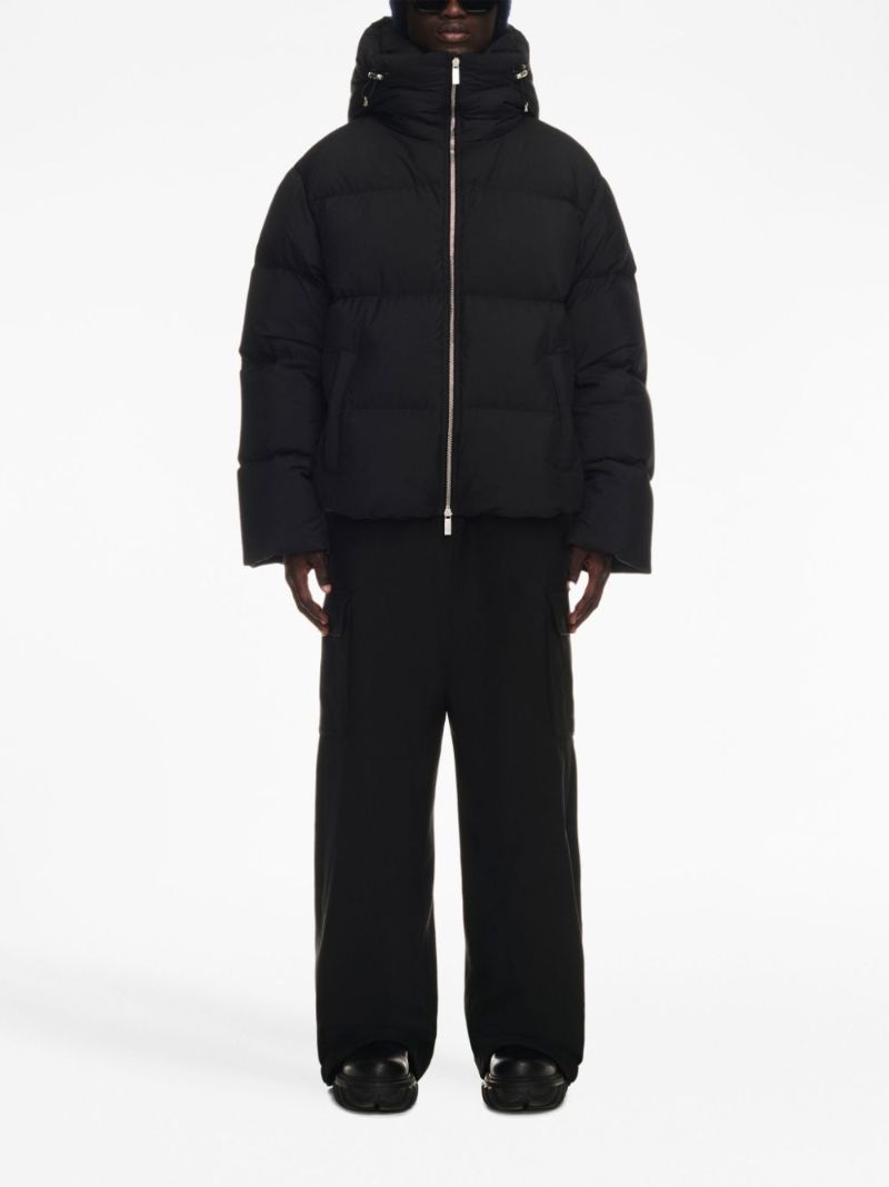Black Zip-up Puffer Jacket