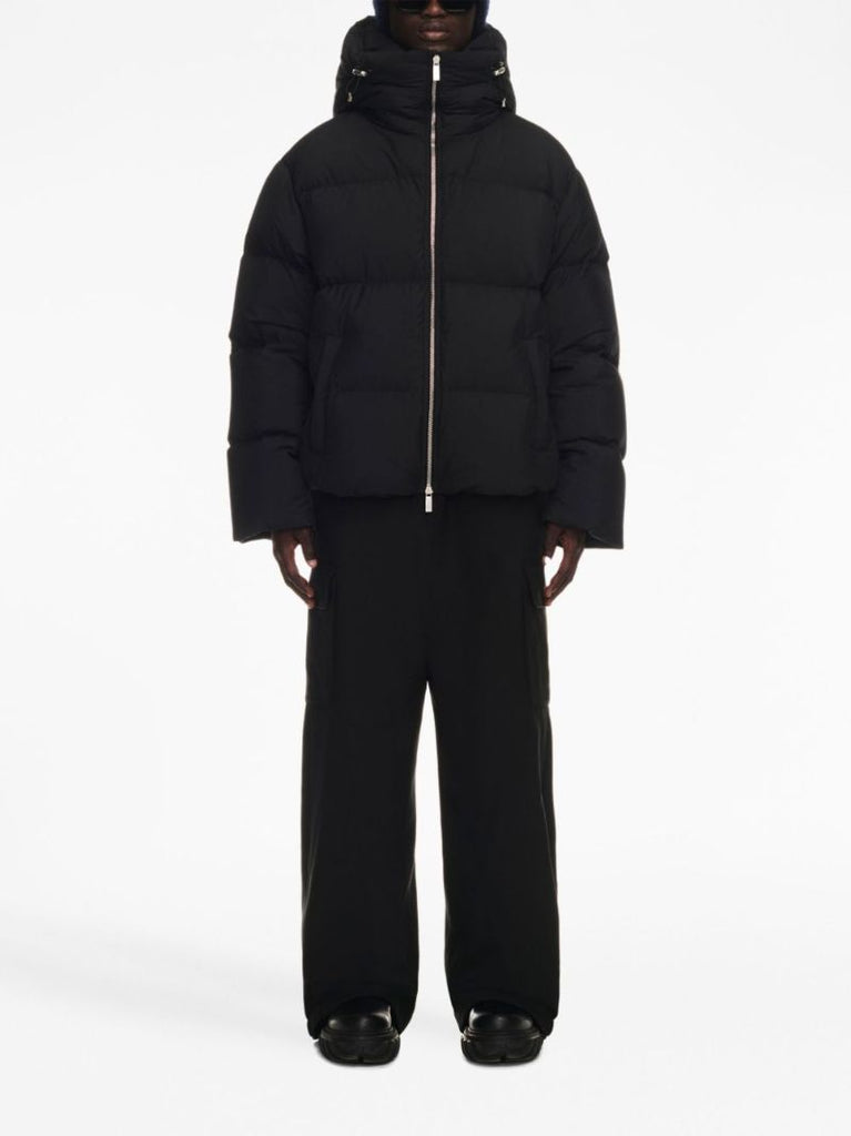 Black Zip-up Puffer Jacket