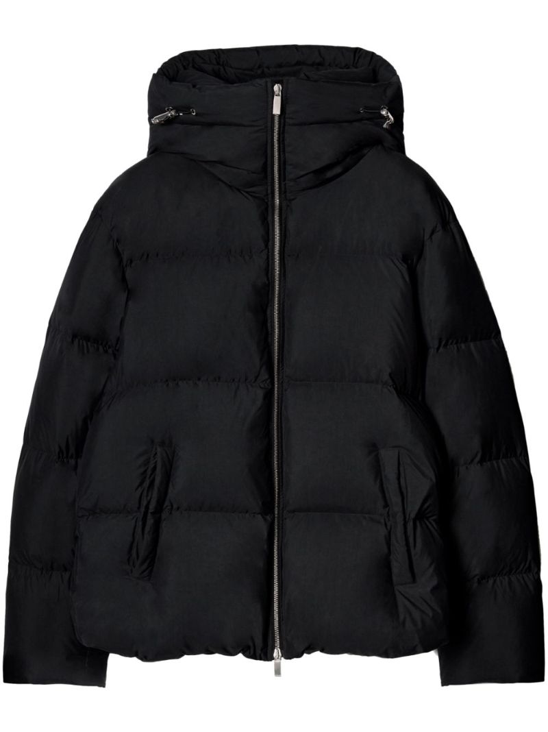 Black Zip-up Puffer Jacket