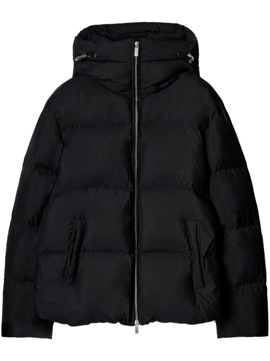 Black Zip-up Puffer Jacket