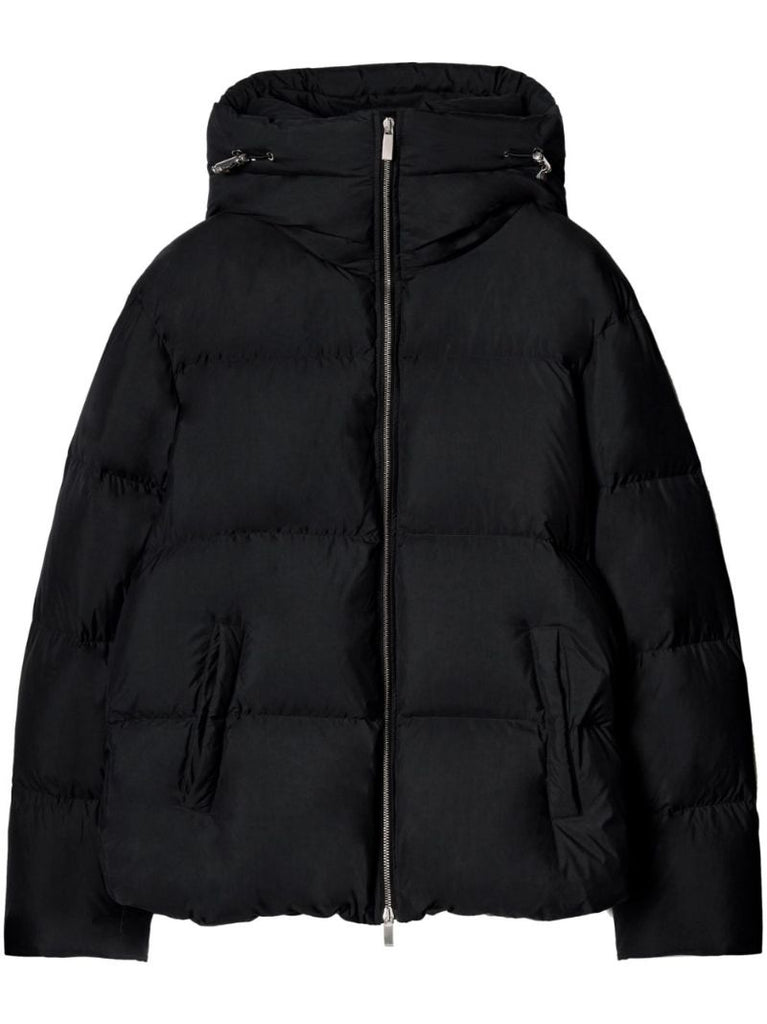 Black Zip-up Puffer Jacket