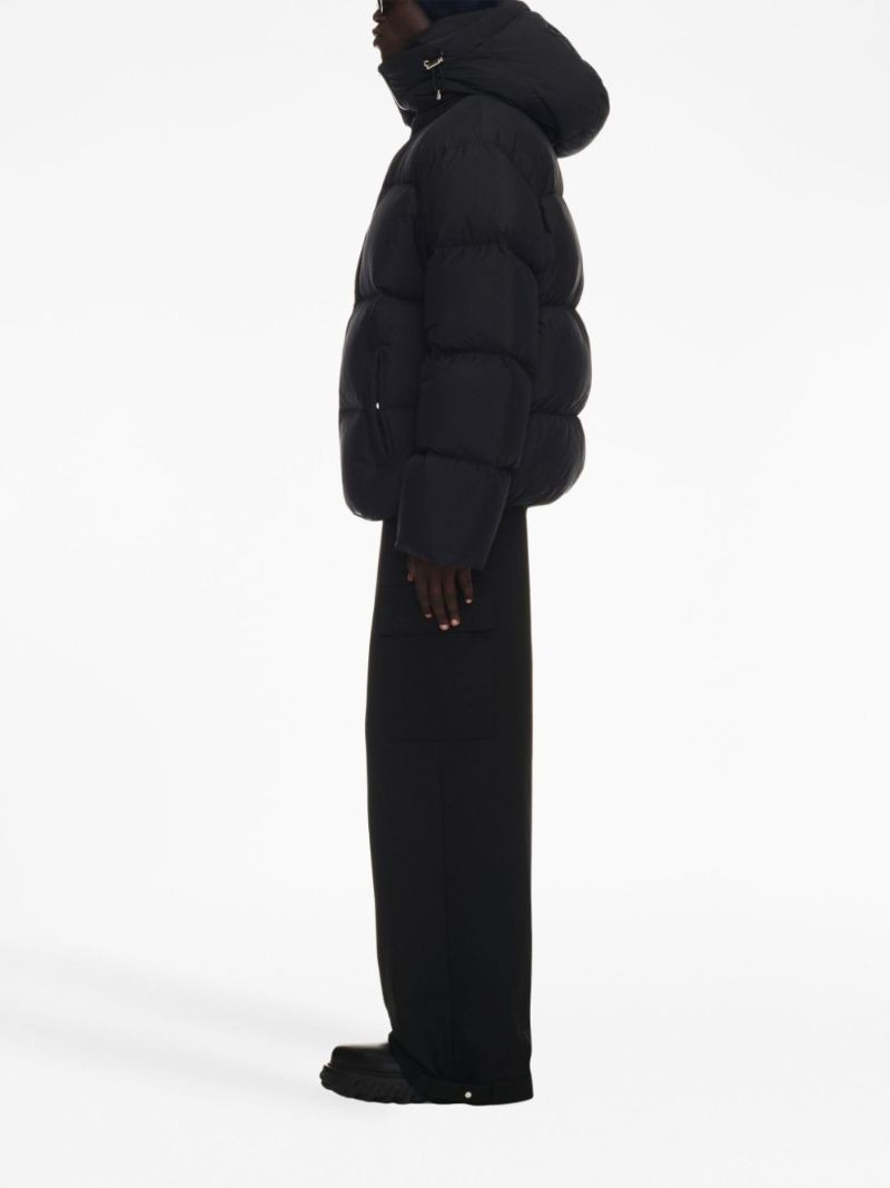 Black Zip-up Puffer Jacket
