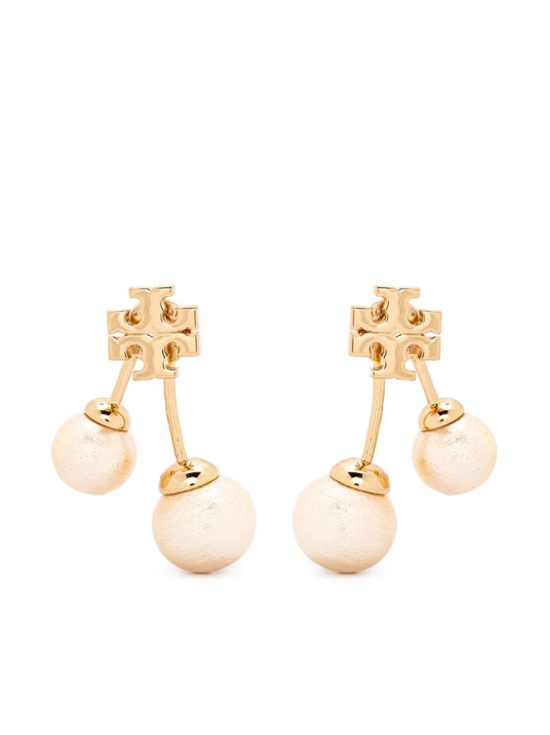 Gold-tone Kira Pearl Front-back Earrings