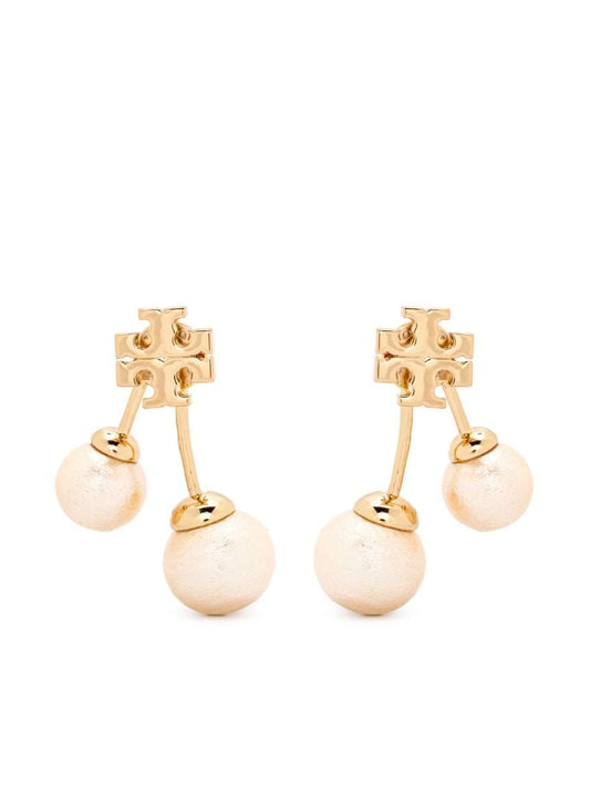 Gold-tone Kira Pearl Front-back Earrings